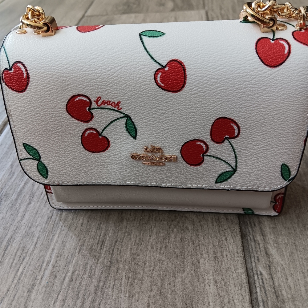 Coach Mini Klare Crossbody With Heart Cherry Print